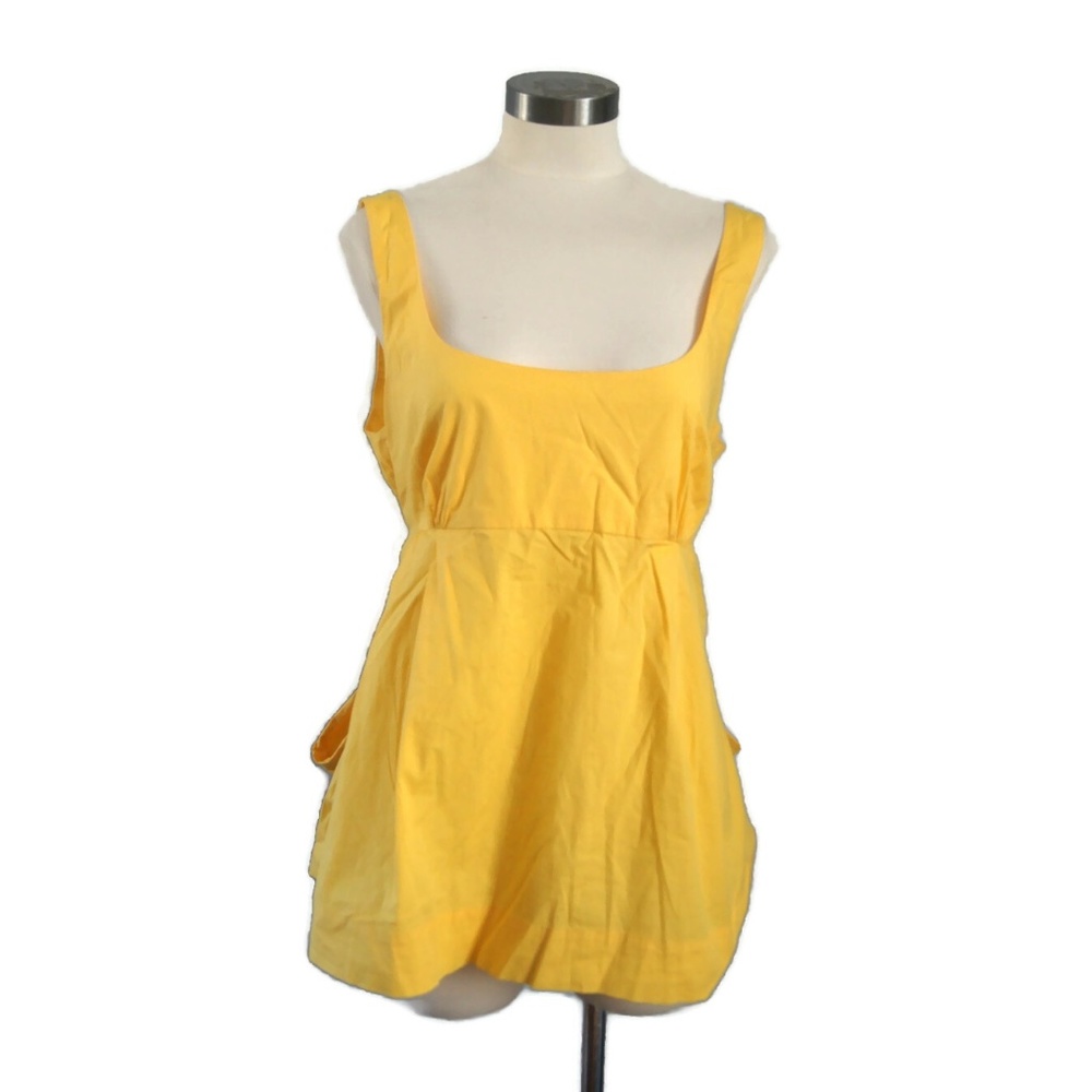 Anthropologie Yellow Viola Sleeveless Top Blouse